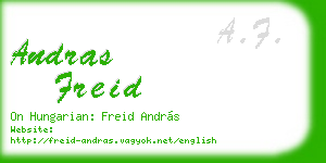 andras freid business card